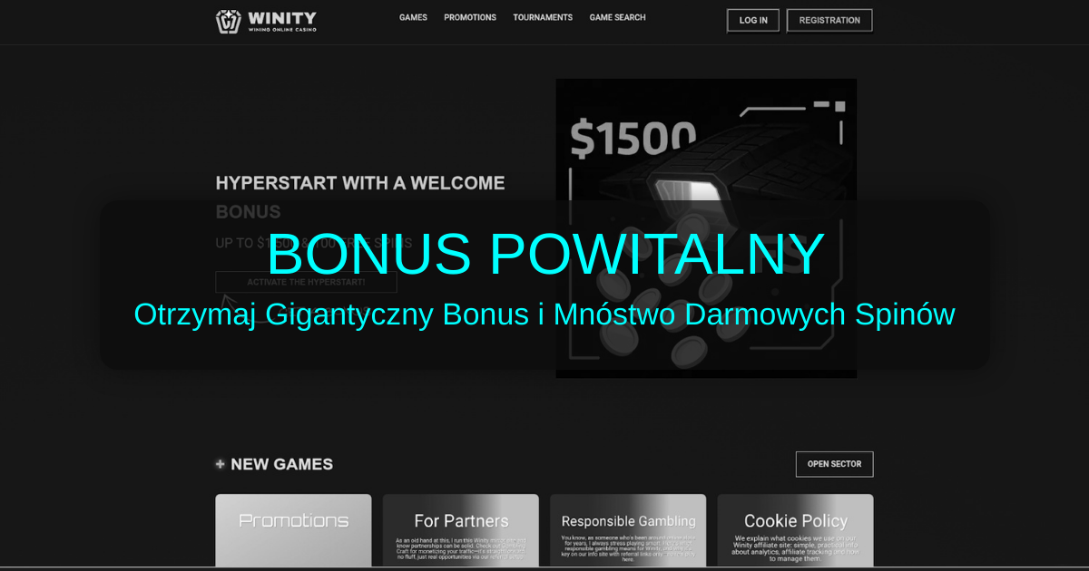 Winity Casino welcome bonus